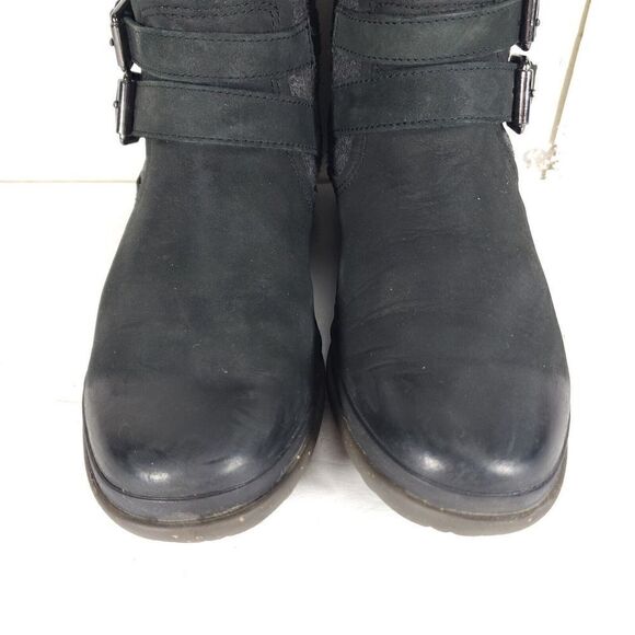 UGG Women's Robbie US 7 Waterproof Side Zip Black Buckle winter Boots - Picture 4 of 12
